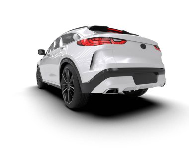 beyaz arkaplanda modern araba