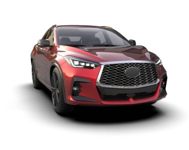 kırmızı modern araba - ön görünüm