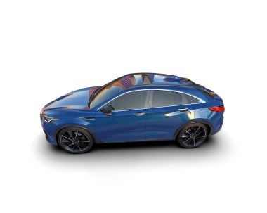 modern siyah araba. 3d oluşturma