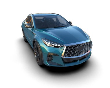 Stüdyo ortamında daha az genel bir konsept arabanın 3 boyutlu çizimi