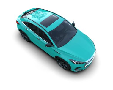 Beyaz arka planda araba premium ailesi.