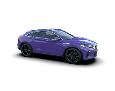 Bir spor arabanın 3 boyutlu görüntüsü.