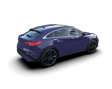 Stüdyoda izole edilmiş 3 boyutlu daha az genel bir spor araba tasviri