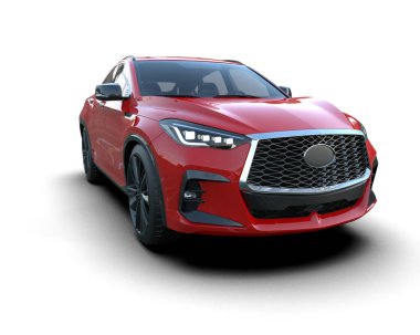 modern lüks araba beyaz arka planda izole edilmiş