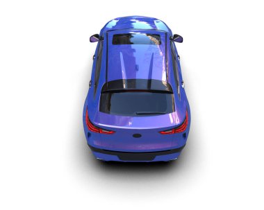 mavi modern spor araba