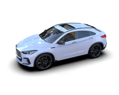 Araba arka planda izole. 3D görüntüleme - 3D