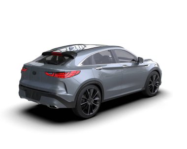 Araç beyaz arka planda izole edilmiş. 3D görüntüleme - illüstrasyon