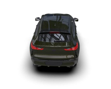 siyah lüks SUV - üst görünüm