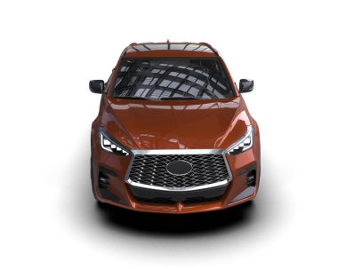 Araba beyaz arka planda izole edilmiş. 3 Boyutlu Hazırlama.