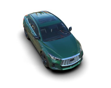 modern lüks araba beyaz arka planda izole edilmiş