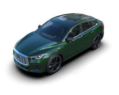 Araç beyaz arkaplanda izole edildi. 3 boyutlu görüntüleme - cg