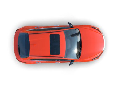 modern araba beyaz arka planda izole edildi. 3 d illüstrasyon