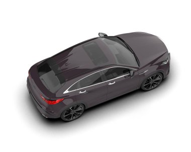 Araba beyaz arka planda izole edilmiş. 3d illüstrasyon.