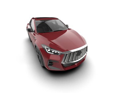 Stüdyo ortamında daha az genel bir konsept arabanın 3 boyutlu çizimi