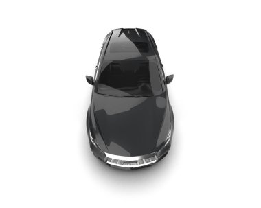 Beyaz arka planda lüks bir araba. 3d illüstrasyon.