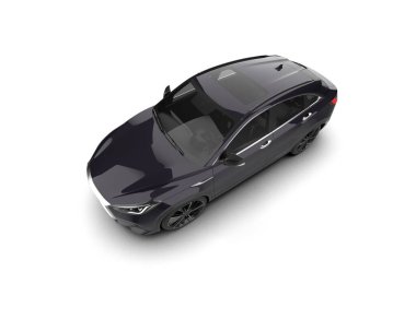 modern araba beyaz arkaplanda izole edildi