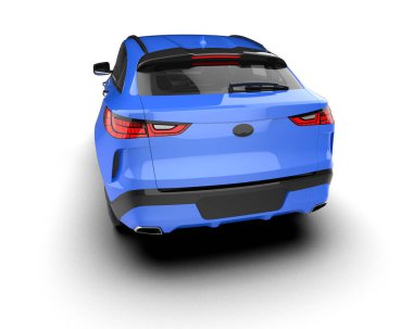 Araba manzaralı. 3d oluşturma