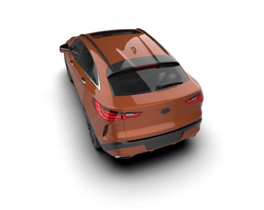 Modern SUV arka planda izole edildi. 3D görüntüleme - illüstrasyon