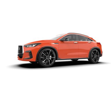 kırmızı modern spor araba yan görünümü