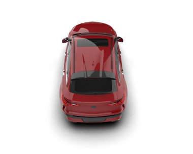 Beyaz arka planda izole edilmiş gerçekçi bir SUV arabası. 3d görüntüleme - illüstrasyon