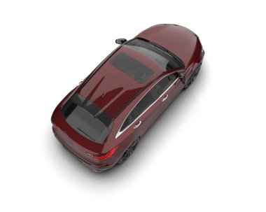 Beyaz arka planda 3 boyutlu araba