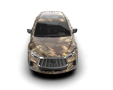 Modern bir arabanın 3 boyutlu görüntüsü