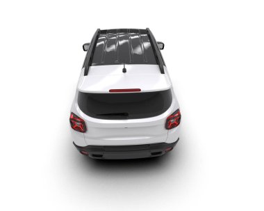 siyah modern beyaz araba - arka görünüm - yan