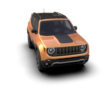 modern SUV arabası kırpma yolu ile beyaz üzerinde izole