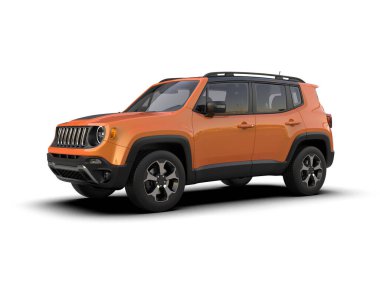 3 boyutlu bir arkaplandaki modern SUv - 3 boyutlu resimleme