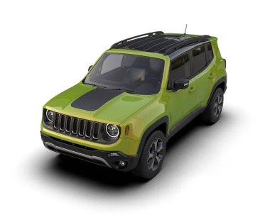 modern yeşil SUV arabası