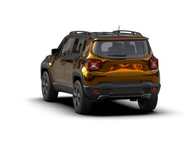 sarı modern SUV - arka görünüm