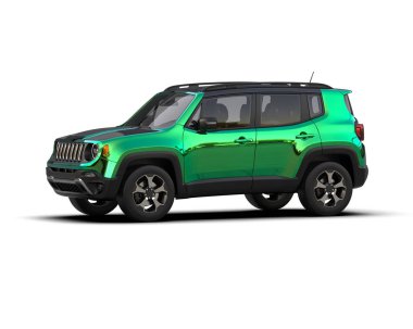 yeşil SUV - SUV - arka görünüm