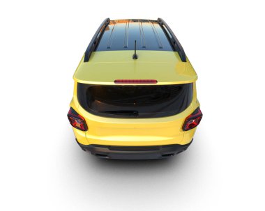 sarı modern araba - yan görünüm