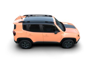 Modern kompakt SUv. 3d oluşturma.