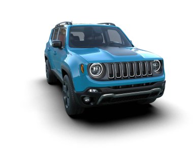 modern kompakt araba - 3 boyutlu illüstrasyon