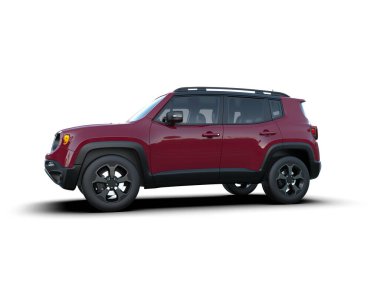 Stüdyo ortamında daha az markalı bir SUV kamyonun beyaz arka planda izole edilmiş hali.