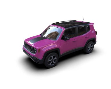 Cipli bir arabanın 3 boyutlu görüntüsü..