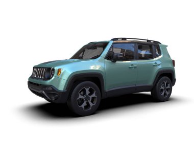 modern SUv beyaz arkaplanda izole edildi