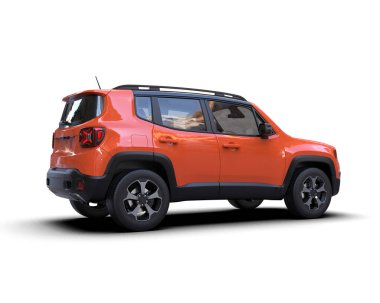 Modern SUV arabası - 3D illüstrasyon