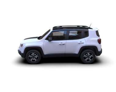 Siyah arka planda beyaz araba