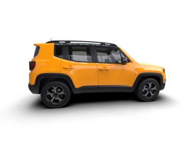 Modern kompakt SUV arabası - 3D görüntüleme