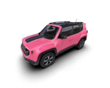 Pembe kompakt spor SUV - 3D görüntüleme
