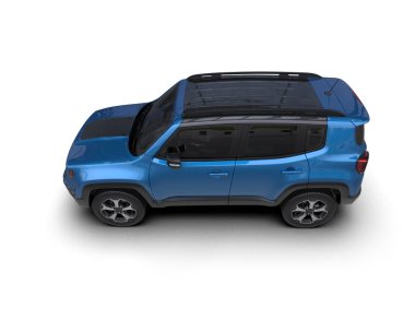 mavi SUV arabası - 3D görüntüleme