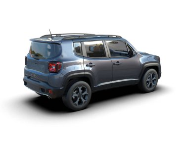 siyah lüks SUV araba - 3 boyutlu resim,