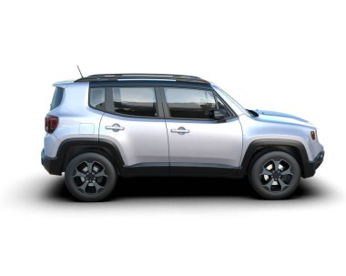 Siyah arka planda modern küçük bir araba. 3 Boyutlu Hazırlama