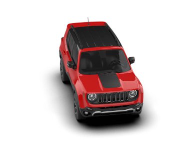 kırmızı modern SUV arabası