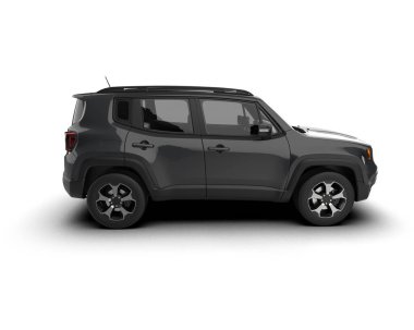 siyah modern araba - arka plan - 3D görüntüleme