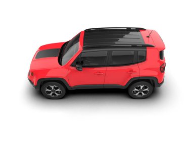 kırmızı modern SUv - 3D illüstrasyon
