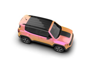 Beyaz arkaplanda pembe cip