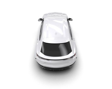 modern beyaz SUV arabası beyaz arkaplanda izole edildi